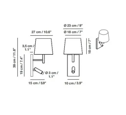Applique, Liseuse, Jerry Hotel, blanc, L27cm, H39cm - Carpyen