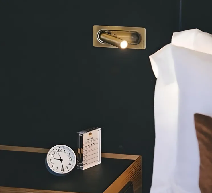 Applique, liseuse, Ledtube, avec grille, interrupteur, LED, 2700k, 150lm, bronze, H17cm - Marset