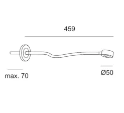 Applique, liseuse, Link Recessed, blanc, LED, dim, 2700K, 121 lm, L45,9cm, H5cm - LEDS C4