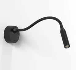 Applique, Liseuse, Lucca, surface, avec interrupteur, noir mat, noir, LED, 2700k, 124 lm, Ø8,5cm, H40,4cm - Astro