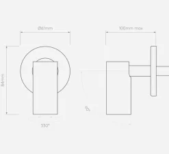 Applique, Liseuse, Micro Recess Unwitched, blanc, LED, 2700K, 164lm, Ø6,1cm, H8,4cm - Astro Lighting