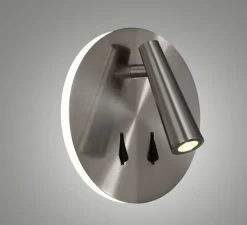 Applique, liseuse, Panau, nickel, LED, 3000K, 540 lm, L15cm, H15cm - ACB