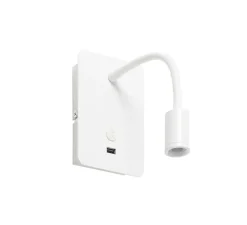 Applique, liseuse, Reader Flex USB, blanc mat, LED, 3000K, 145 lm, L11cm, H14cm - MDC