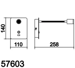 Applique, liseuse, Reader Flex USB, blanc mat, LED, 3000K, 145 lm, L11cm, H14cm - MDC