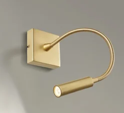 Applique, liseuse, Tip, Or mat, LED, dim, 2700K, 175 lm, L53cm, H10,7cm - LEDS C4