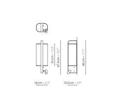 Applique, liseuse, Twiggy,version gauche du lit, blanc crème, cadre noir, L16cm, H47,5cm - DesignHeure