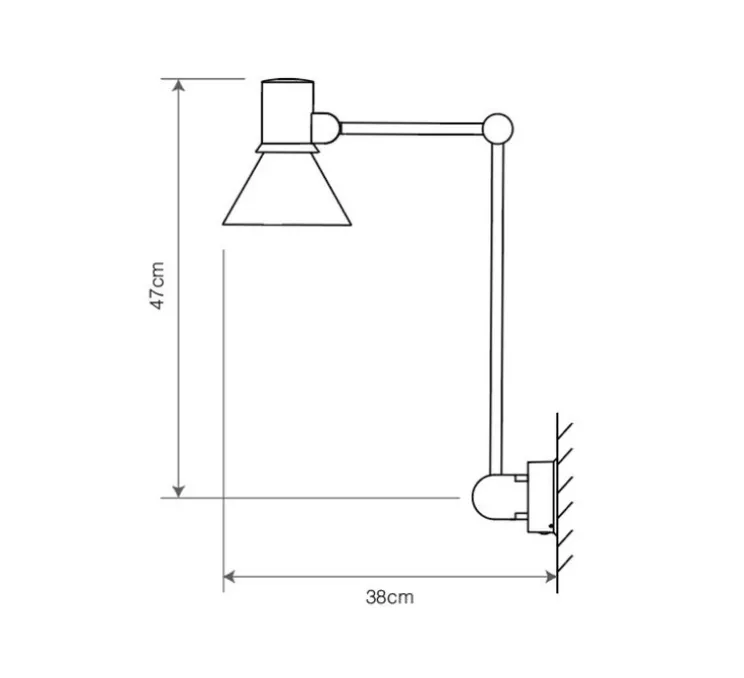 Applique, Liseuse, Type 80 W3 sans cable, Matte Black, L33cm, H22cm - Anglepoise