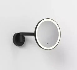 Applique miroir de salle de bain, Nagoya, noir mat, IP44, L25-34,5cm, H25cm - Astro