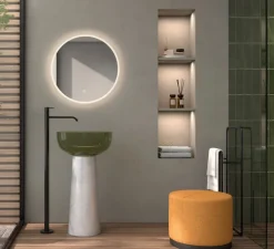 Applique, miroir lumineux, Coquette, finition miroir, IP44, LED, dim, 3000-4000-5500K, 2200 lm, Ø60cm, P3,2cm - MDC