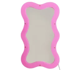 Applique, miroir lumineux, Supercurve H102, rose, L102,5cm, H59,77cm - Seletti