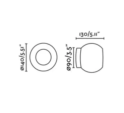 Applique, Moy Led, noir mat, IP44, LED, 3000K, 220 lm, Ø14cm, P13cm - Faro