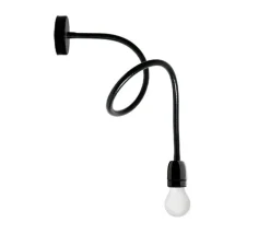 Applique murale à bras flexible, Light.092, noir, P108,5cm, H10cm - Zangra