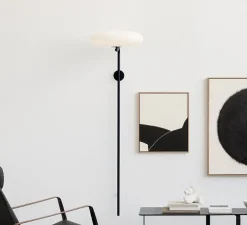 Applique murale, 2065, noir et blanc, Ø53,8cm, H190cm - Astep