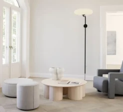 Applique murale, 2065, noir et blanc, Ø53,8cm, H190cm - Astep