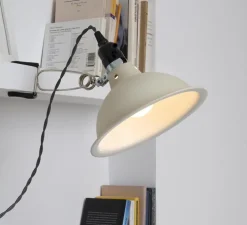 Applique murale, à pincer, Pepper, beige, Ø22cm, P37cm - Faro