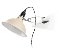 Applique murale, à pincer, Pepper, beige, Ø22cm, P37cm - Faro