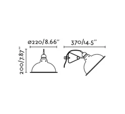 Applique murale, à pincer, Pepper, beige, Ø22cm, P37cm - Faro