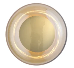 Applique murale - Plafonnier, Horizon 29, or fumé, Ø29cm, H20,5cm - Ebb and Flow