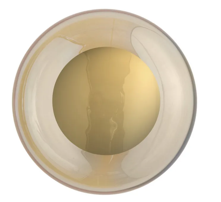 Applique murale - Plafonnier, Horizon 29, or fumé, Ø29cm, H20,5cm - Ebb and Flow