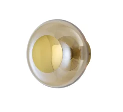 Applique murale - Plafonnier, Horizon 21, or fumé, Ø21cm, H16,5cm - Ebb and Flow