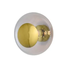 Applique murale - Plafonnier, Horizon 29, transparent, or , Ø29cm, H20,5cm - Ebb and Flow