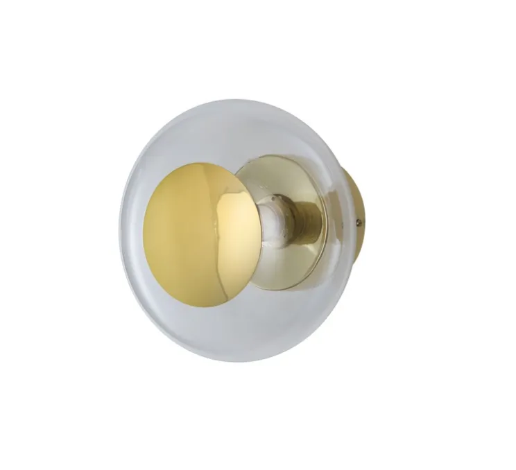 Applique murale - Plafonnier, Horizon 21, transparent, or , Ø21cm, H16,5cm - Ebb and Flow