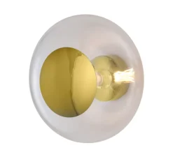 Applique murale - Plafonnier, Horizon 36, transparent, or , Ø36cm, H22,5cm - Ebb and Flow