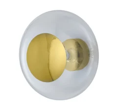 Applique murale - Plafonnier, Horizon 36, transparent, or , Ø36cm, H22,5cm - Ebb and Flow