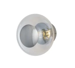 Applique murale - Plafonnier, Horizon 21, transparent argent, Ø21cm, H16,5cm - Ebb and Flow