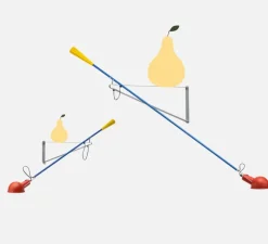 Applique murale, 265 Small Chromatica, multicolore, L150cm, H24cm - Flos