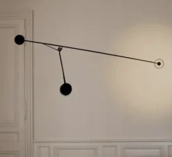 Applique murale, Aaro, noir, L155cm, H75cm, LED, 2700K, 350lm - DCW