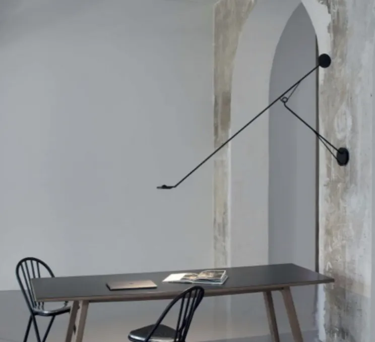 Applique murale, Aaro, noir, L155cm, H75cm, LED, 2700K, 350lm - DCW