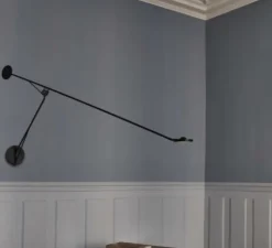 Applique murale, Aaro, noir, L155cm, H75cm, LED, 2700K, 350lm - DCW