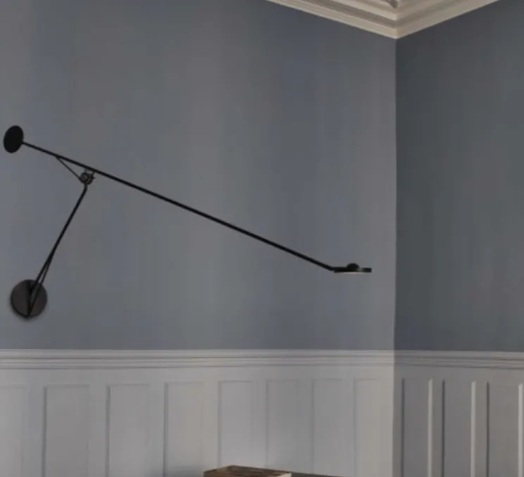 Applique murale, Aaro, noir, L155cm, H75cm, LED, 2700K, 350lm - DCW