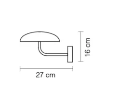 Applique murale, Absidiola A plato, indirecte, blanc, LED, 2700K, 420 lm, L20cm, H16cm - Luxcambra