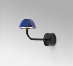 Applique murale, Absidiola A mini, indirecte, bleu, LED, 2700K, 420 lm, L10cm, H16cm - Luxcambra