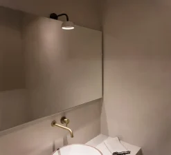 Applique murale, Absidiola A mini, directe, beige, noir, LED, 2700K, 420 lm, L10cm, H16cm - Luxcambra