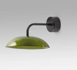 Applique murale, Absidiola A plato, directe, vert, noir, LED, 2700K, 420 lm, L20cm, H16cm - Luxcambra