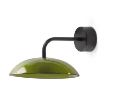 Applique murale, Absidiola A plato, directe, vert, noir, LED, 2700K, 420 lm, L20cm, H16cm - Luxcambra