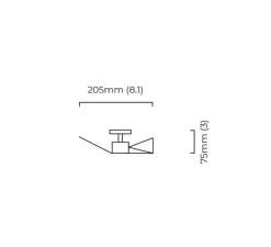 Applique murale, Abstract, laiton satiné, L20,4cm, H38cm - CTO lighting