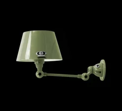 Applique murale, Aicler AID701, vert olive brillant, Ø19cm, H35cm - Jieldé