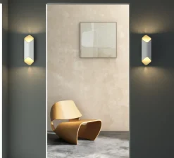 Applique murale, Ako 420, blanc, or, LED, dim, 2700K, 531 lm, L13cm, H42cm - Astro
