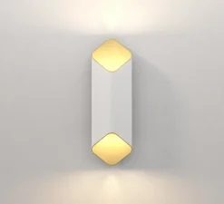 Applique murale, Ako 420, blanc, or, LED, dim, 2700K, 531 lm, L13cm, H42cm - Astro