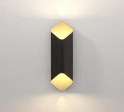 Applique murale, Ako 420, noir et or, LED, dim, 2700K, 531 lm, L13cm, H42cm - Astro