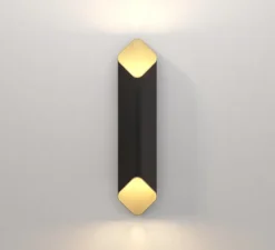 Applique murale, Ako 600, noir et or, LED, dim, 2700K, 491 lm, L13cm, H60cm - Astro