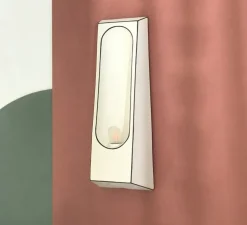 Applique murale, Alcove, Facette blanc et noir, L12cm, H33cm - Violaine D'Harcourt