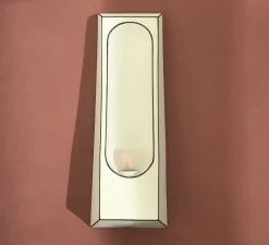 Applique murale, Alcove, Facette blanc et noir, L12cm, H33cm - Violaine D'Harcourt