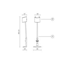 Applique murale, Ali&Baba, blanc brillant, L39cm, H150cm - Karman