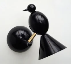 Applique murale, Alouette Wall, noir et or, Ø22cm, H22cm - Atelier Areti