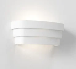 Applique murale, Amas 320, prêt à peindre, blanc, L32cm, H12,5cm - Astro